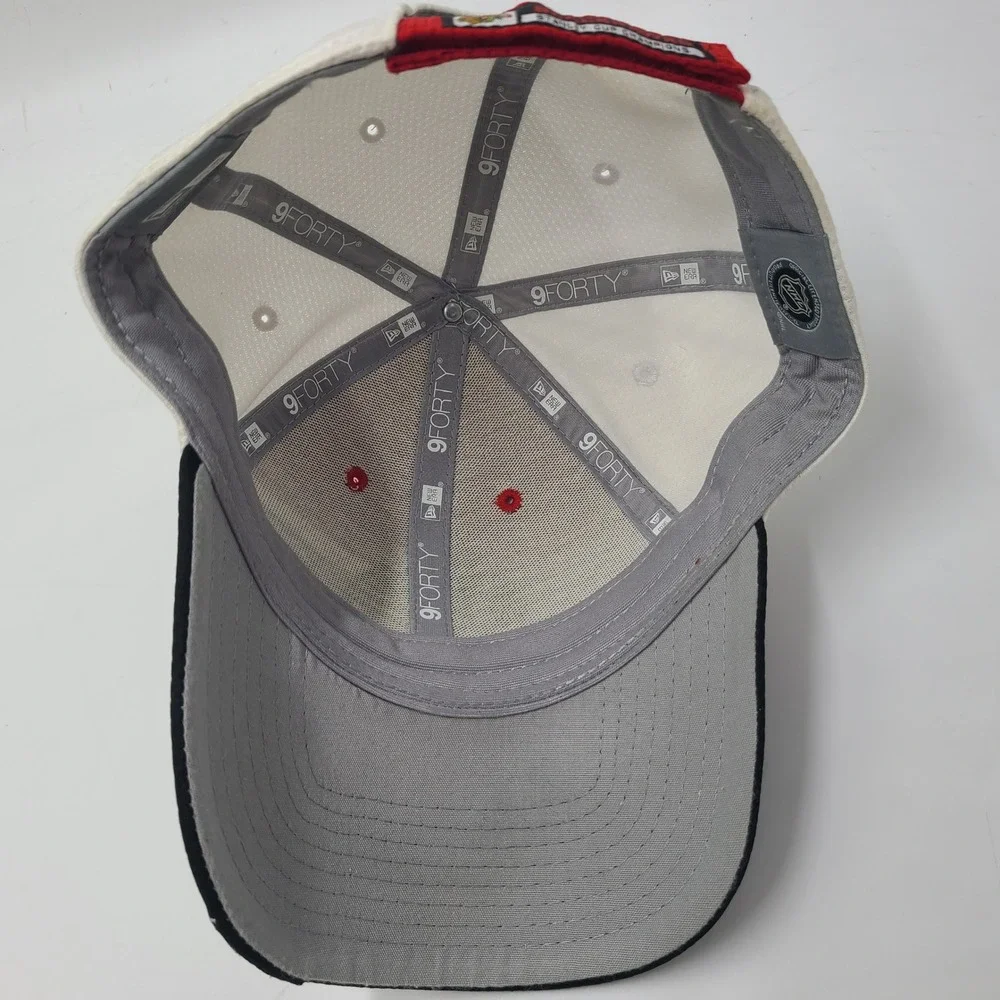 Chicago Blackhawks Hat Adjustable New Era 9Forty Red White Stanley Cup Champions